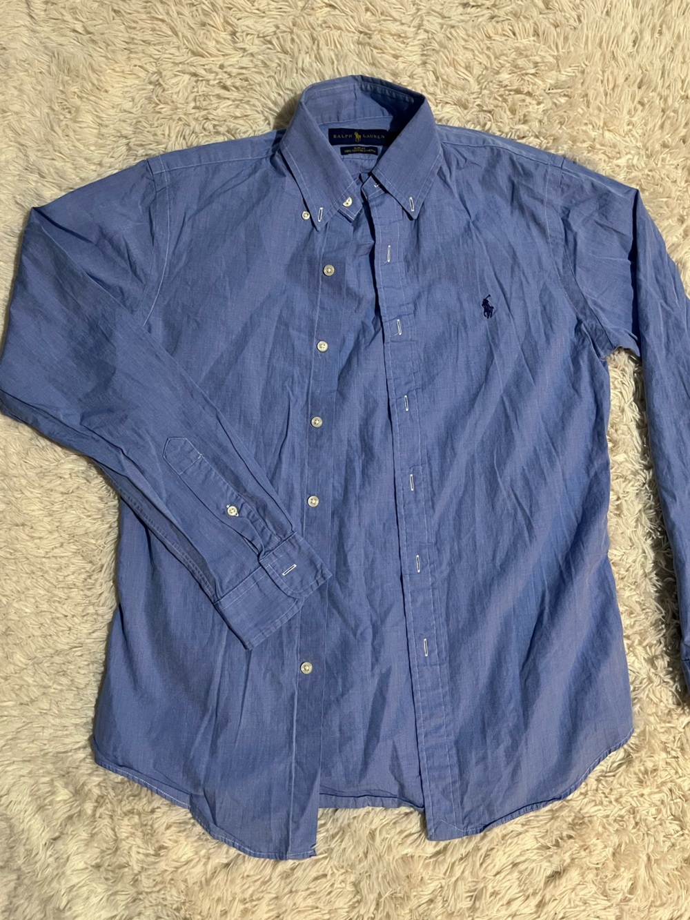 Ralph Lauren Button-Down Dress Shirt in Blue size small
